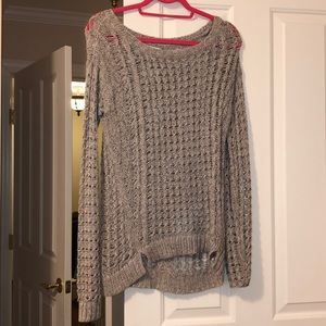 Grey knit sweater